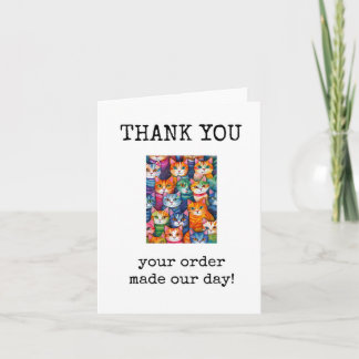 Carte Thank You For Your Order Card