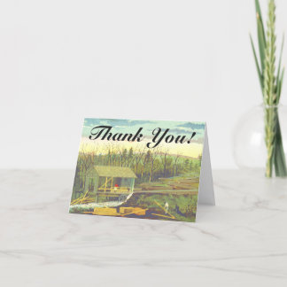 Carte "Thank You!" + Historical Rustic Lumber Mill