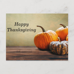 Carte Thanksgiving avec citrouilles d'automne
