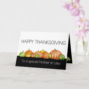 Carte Thanksgiving Citrouille de Mère en droit