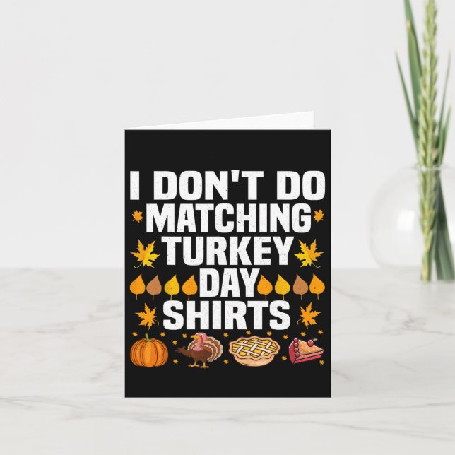 Carte Thanksgiving Couple Drôle Je ne fais pas correspon (Devant)