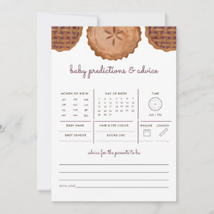 Carte Thanksgiving Cutie Pie Baby Prediction Conseils Je