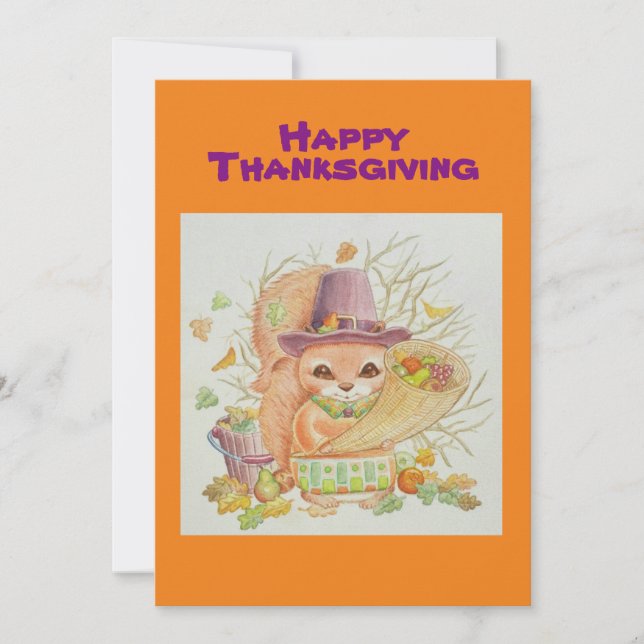 Carte Thanksgiving des petits garçons (Devant)
