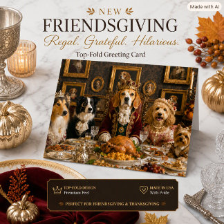 Carte Thanksgiving Dog Lover Friendsgiving Beagle Autumn