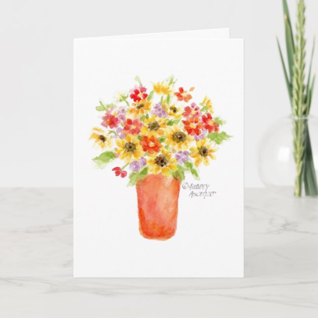 Carte Thanksgiving Fresh Flowers Religious Greeting Card (Devant)