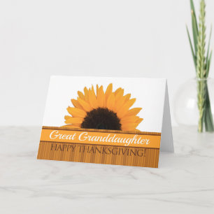 Carte Thanksgiving Great Grandgirl