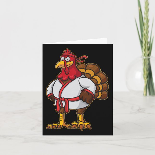 Carte Thanksgiving Mixed martial art Kickboxing Judo Kar (Devant)