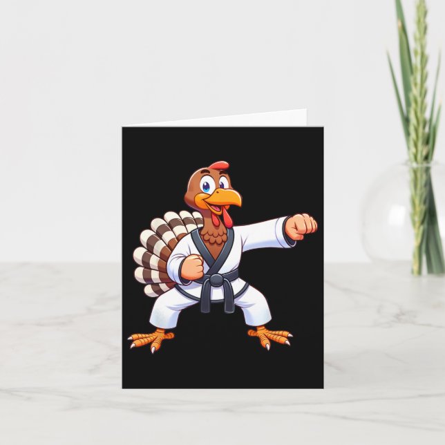 Carte Thanksgiving Mixed martial art Kickboxing Judo Kar (Devant)