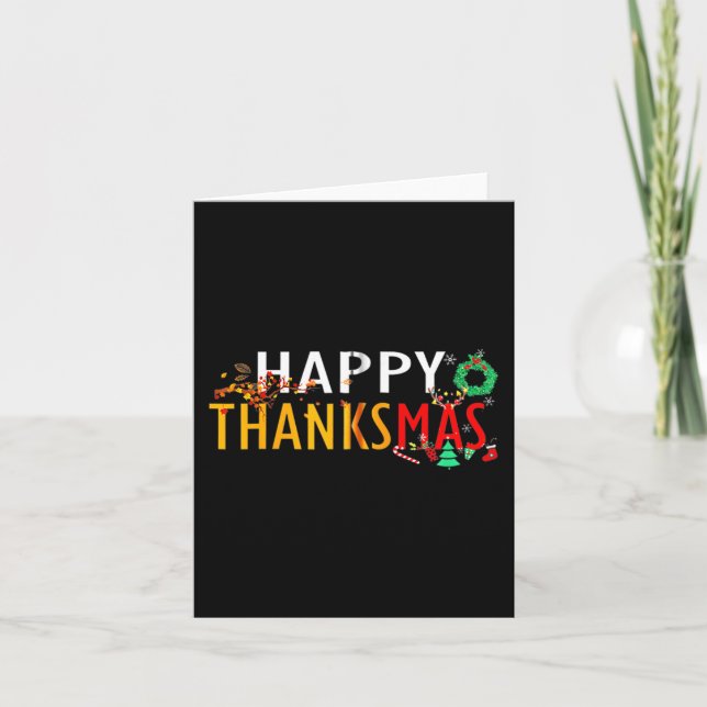 Carte Thanksgiving Noël Joyeux Thanksmas 2023 (Devant)