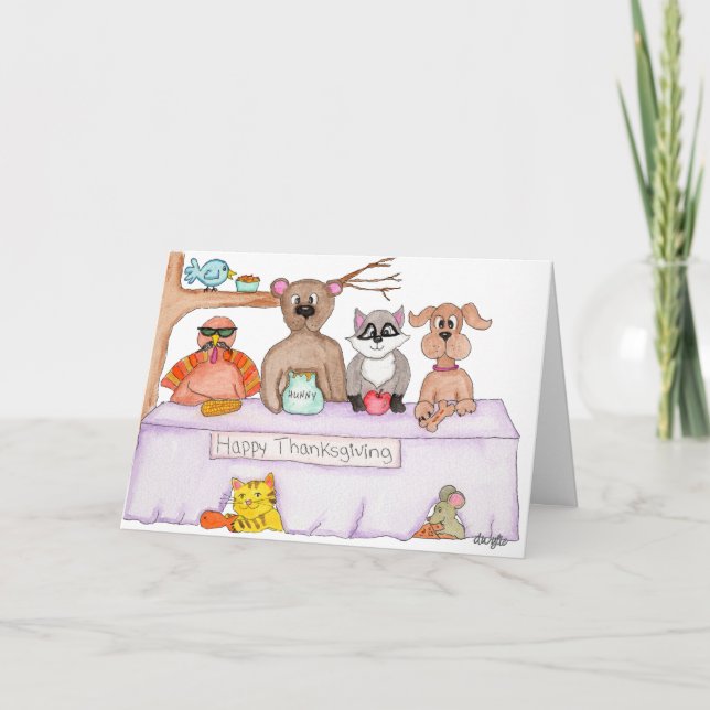 Carte Thanksgiving. Où est la Turquie ? (Devant)