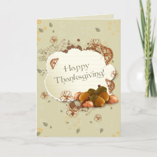 Carte Thanksgiving personnalisable avec Acorns