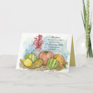Carte Thanksgiving Psaumes Bible Verse 30 Gourds
