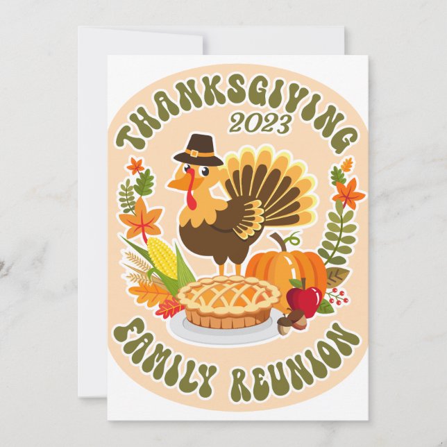 Carte Thanksgiving Réunion familiale 2023 (Devant)