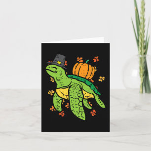 Carte Thanksgiving Sea Turtle Cute Tortoise Fall Men Wad