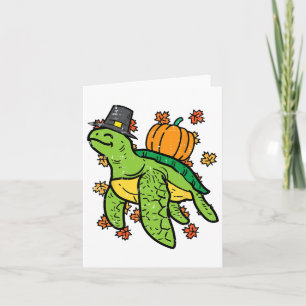 Carte Thanksgiving Sea Turtle Cute Tortoise Fall Men Wad