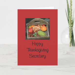 Carte Thanksgiving Secrétaire