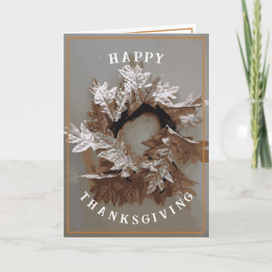 Carte Thanksgiving Thanksgiving Automne Leaf Foudre cour