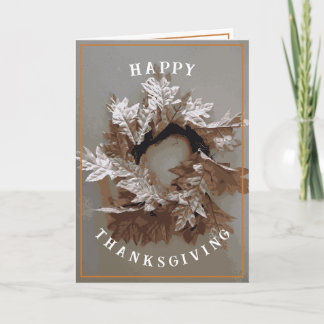 Carte Thanksgiving Thanksgiving Automne Leaf Foudre cour