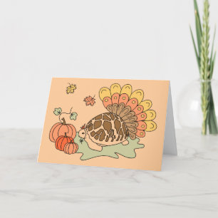 Carte Thanksgiving (tortue étoile, beige)