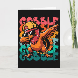 Carte Thanksgiving Turkey Dab Gobble Funny Toddler Boys 