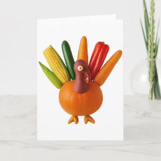 Carte Thanksgiving Turquie Fabriqué en légumes