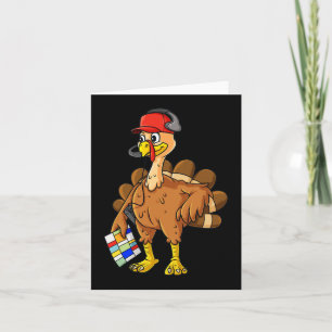 Carte Thanksgiving Turquie Football Entraîneur Amusants 