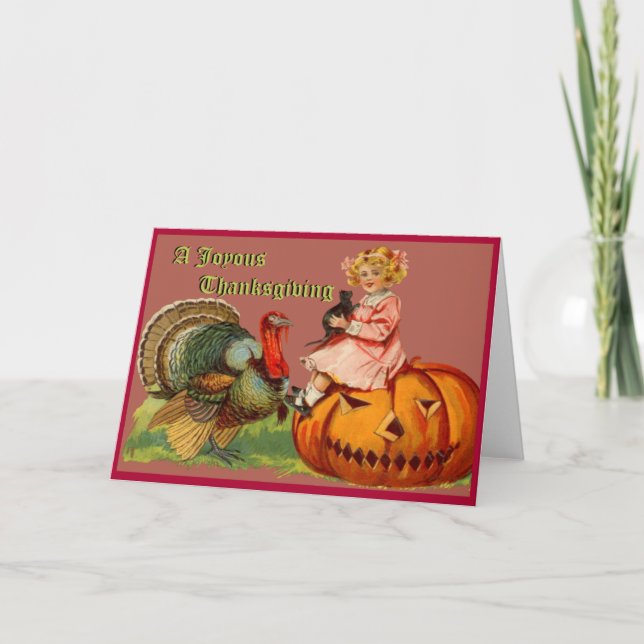 Carte Thanksgiving vintage (Devant)