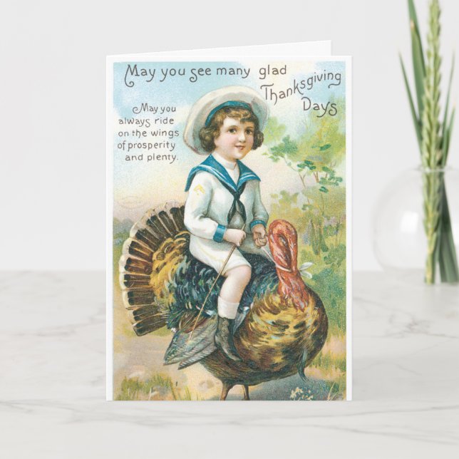 Carte Thanksgiving vintage (Devant)