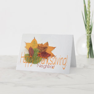 Carte Thanksgiving Voisins