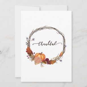 Carte Thanksgiving Wreath