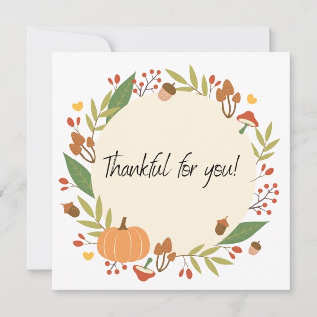 Carte Thanksgiving Wreath Card (Devant)