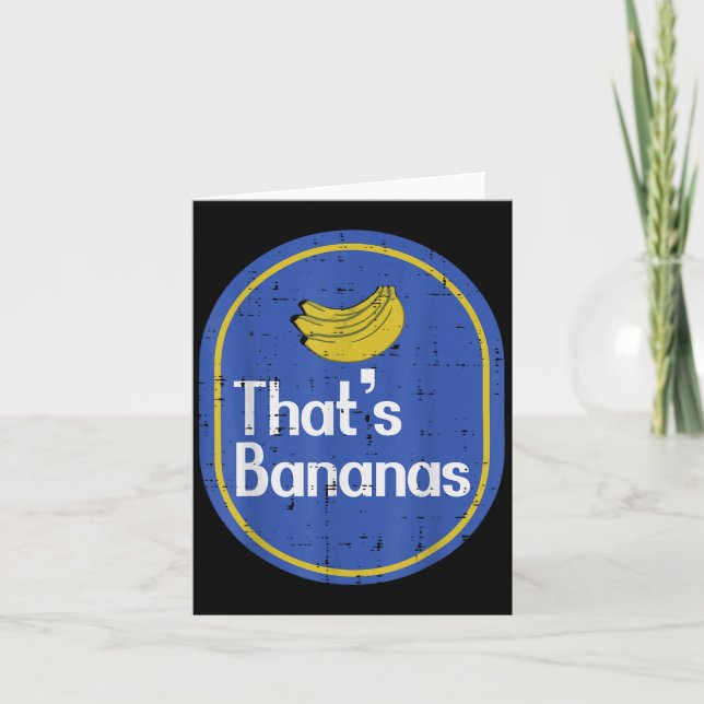 Carte Thats Bananas Sticker Fruit Costume Halloween Men  (Devant)