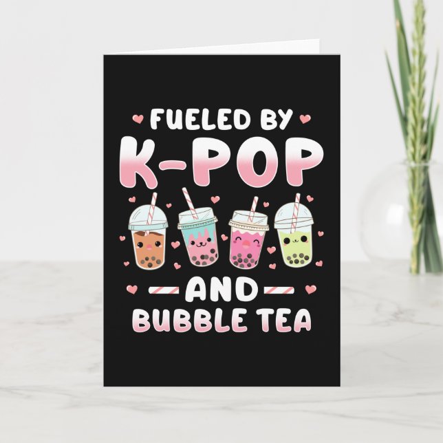 Carte Thé à bulle Kpop (Devant)