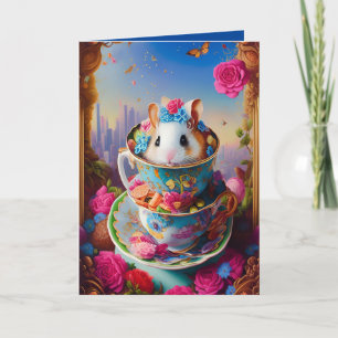 Carte Thé à la crème des hamsters syriens blancs miel av