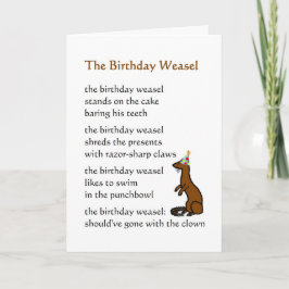 Carte The Birthday Weasel - un poème d'anniversaire amus