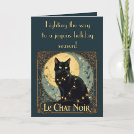Carte The Black Cat Fairy Lights On Festive Nights