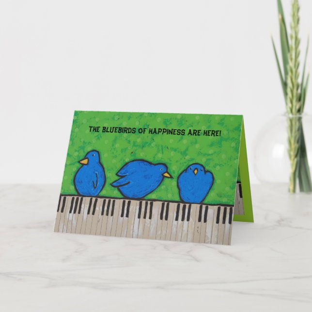 Carte The bluebirds of happiness card (Devant)