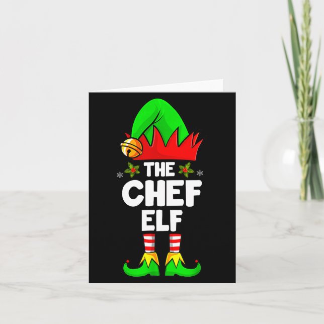 Carte The Chef Elf Shirt Matching Family Chef Christmas  (Devant)