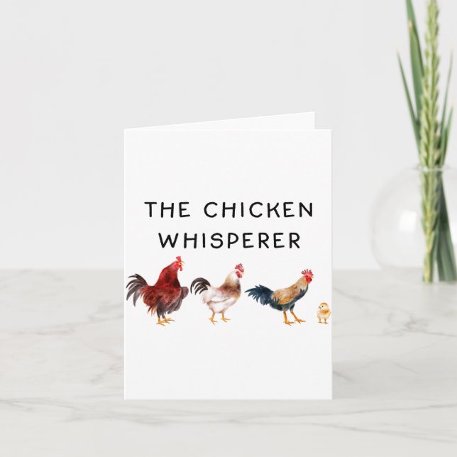 Carte The Chicken Whisperer Funny  (Devant)