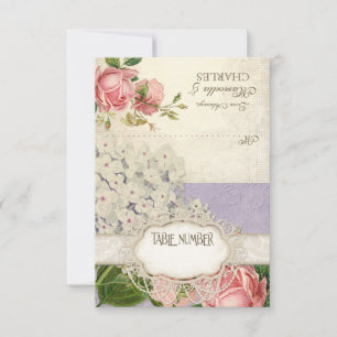 Carte Thé de dentelle Vintage moderne teint Hydrangea en