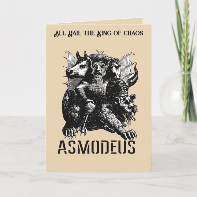 Carte The Devil Personified Illustration Asmodeus (Devant)