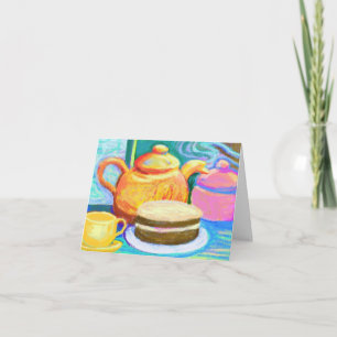 Carte Thé et gâteau amour de loin