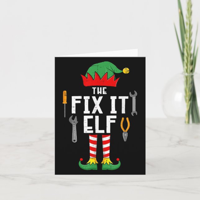 Carte The Fix It Elf Christmas Family Matching Xmas Grou (Devant)