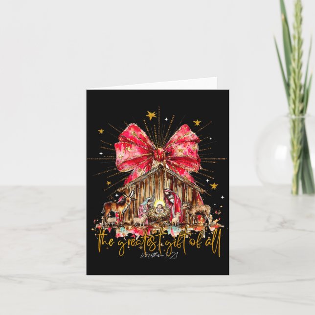 Carte The Greatest Gift For All Christmas Nativity Jesus (Devant)
