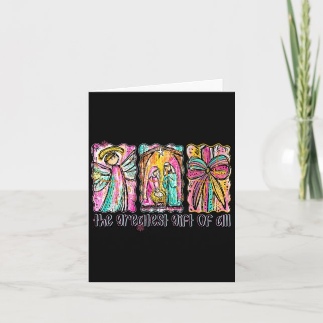 Carte The Greatest Gift For All Christmas Nativity Jesus (Devant)