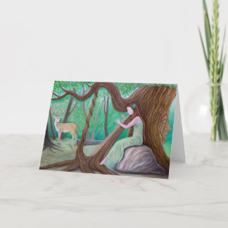Carte « The Harpist and the Tree » Greeting Card