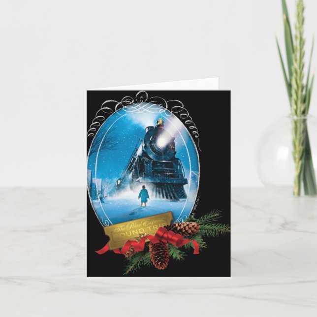 Carte The Lar Express Holiday Framed Train Arrival T Shi (Devant)