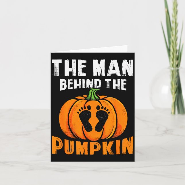 Carte The-man Behind The Pumpkin Halloween Dad To Be Bab (Devant)