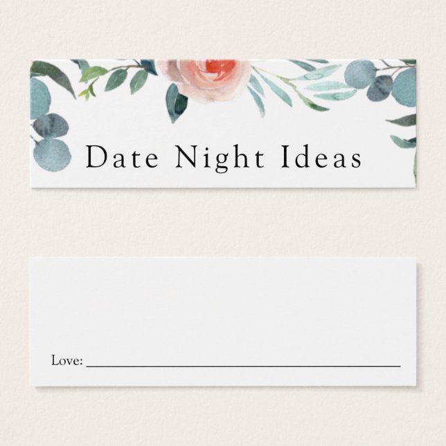 Carte Thé Nocturne (Devant & derrière)