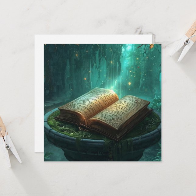 Carte The Sacred Book of Moss and Magic (Devant/Arrière en situation)